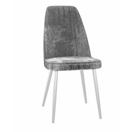 Стул DikLine 326 M13 светло-серый, ножки белые | Интернет магазин мебели и декора LifeDekor
