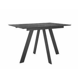 Стол DikLine DKD140, керамика 140(180)х80, мрамор черный матовый, опоры черные (2 уп.) | Интернет магазин мебели и декора LifeDekor