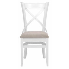 Стул "Хью" (Белая эмаль/бежевый М02) | Интернет магазин мебели и декора LifeDekor