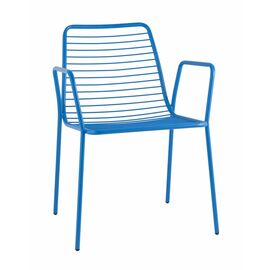 Стул с подлокотниками Дели металл голубой | Интернет магазин мебели и декора LifeDekor