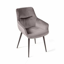 Стул Jordan, бархат светло-серый 26, опора конус | Интернет магазин мебели и декора LifeDekor