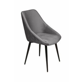 Стул Neo ромб, поворотный на 90 градусов, функция возврата, антишум, бархат серый 27/опора конус | Интернет магазин мебели и декора LifeDekor