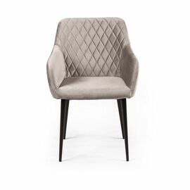 Стул Robert поворотный 90 градусов, функция возврата, антишум, бархат пепельно-бежевый 25 | Интернет магазин мебели и декора LifeDekor