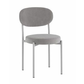 Стул Бриф SN велюр серый каркас светло-серый муар | Интернет магазин мебели и декора LifeDekor