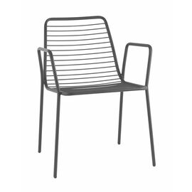 Стул с подлокотниками Дели металл черный | Интернет магазин мебели и декора LifeDekor