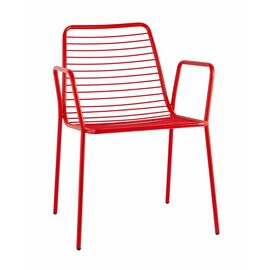 Стул с подлокотниками Дели металл красный | Интернет магазин мебели и декора LifeDekor