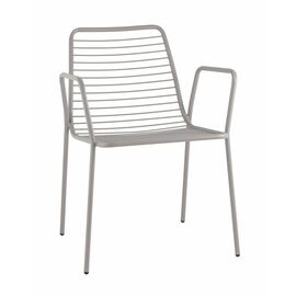 Стул с подлокотниками Дели металл серый | Интернет магазин мебели и декора LifeDekor
