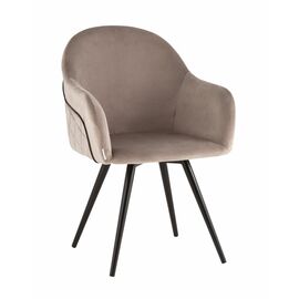 Стул вращающийся Новел велюр серо-коричневый | Интернет магазин мебели и декора LifeDekor