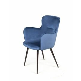 Стул с подлокотниками King, бархат синий 29 | Интернет магазин мебели и декора LifeDekor