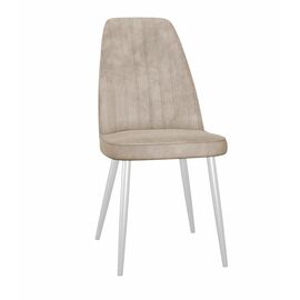 Стул DikLine 326 B03 BEIGE, ножки белые | Интернет магазин мебели и декора LifeDekor