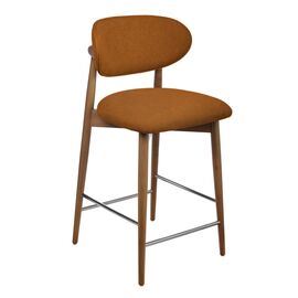 Стул полубарный Lucas 3 терракотовый букле, ножки цвета орех | Интернет магазин мебели и декора LifeDekor