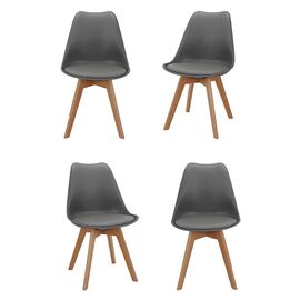Комплект из 4-х стульев Eames Bon серый | Интернет магазин мебели и декора LifeDekor