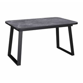 Стол керамический Vavilon 120-160*80*76 черный мрамор/черный | Интернет магазин мебели и декора LifeDekor