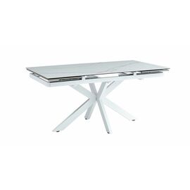 Стол керамический Moby160-240*90 белый глянец/белый | Интернет магазин мебели и декора LifeDekor