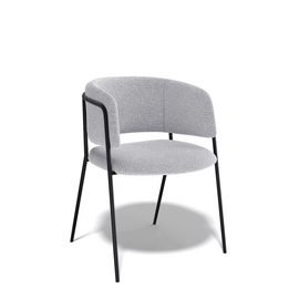 Дизайнерский стул Dragon букле светло-серый | Интернет магазин мебели и декора LifeDekor