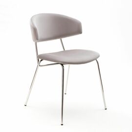 Дизайнерский стул FIT серый, основание хром | Интернет магазин мебели и декора LifeDekor