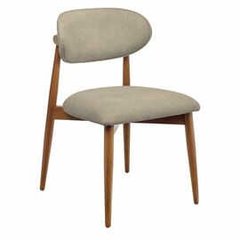 Стул Lucas 3 латте букле с ножками цвета орех | Интернет магазин мебели и декора LifeDekor