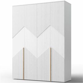 Шкаф «Оливия 1» 4Д КМК 0971.20, белый/ясень белый текстурный | Интернет магазин мебели и декора LifeDekor