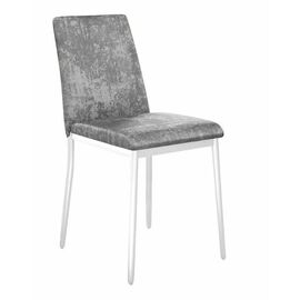 Стул DikLine 270 M13 светло-серый, ножки белые | Интернет магазин мебели и декора LifeDekor