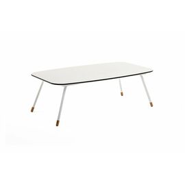 "Верона" журнальный стол из HPL 120х65, H40, каркас светло-серый (RAL 7035) муар, цвет столешницы "серый гранит" | Интернет магазин мебели и декора LifeDekor