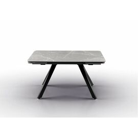 Стол Леон NEW, Керамогранит, Черный/Bayona grey | Интернет магазин мебели и декора LifeDekor