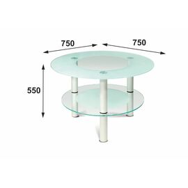 ъСтол журнальный Кристалл 3 алюминий/прозрачное | Интернет магазин мебели и декора LifeDekor