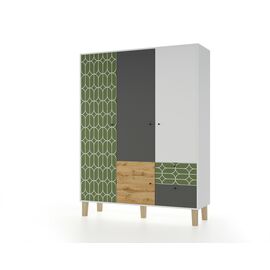 Шкаф STORY Овалы 149, Белый шёлк | Интернет магазин мебели и декора LifeDekor