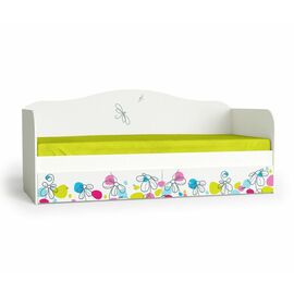 Кровать "Цветы"  Белый шёлк | Интернет магазин мебели и декора LifeDekor