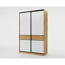 Шкаф-купе SLIM,125*60, Дуб вотан, Белый шёлк | Интернет магазин мебели и декора LifeDekor