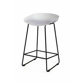 Стул полубарный Leo пластик белый | Интернет магазин мебели и декора LifeDekor