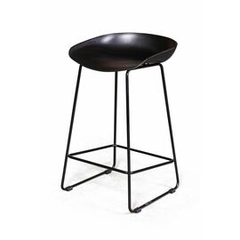 Стул полубарный Leo пластик черный | Интернет магазин мебели и декора LifeDekor