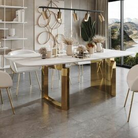 Стол обеденный Liam 230, керамика матовая белая | Интернет магазин мебели и декора LifeDekor