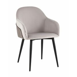 Стул Новел New велюр светло-серый с темно-серой спинкой | Интернет магазин мебели и декора LifeDekor