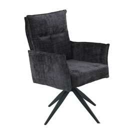 Стул DikLine 6824 тк. Серая 709-23, опоры черные поворотный (комплект 2 шт) | Интернет магазин мебели и декора LifeDekor