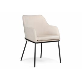 Стул на металлокаркасе Охаши кремовый / черный глянец | Интернет магазин мебели и декора LifeDekor