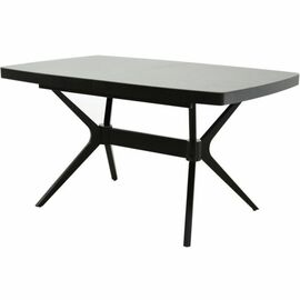 Стол «Оскар» 2м Керамика 140x90, Bayona Grey Natural, эмаль черная | Интернет магазин мебели и декора LifeDekor