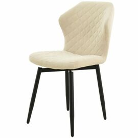 Стул «Вилла», велюр Бренди крем, каркас черный | Интернет магазин мебели и декора LifeDekor