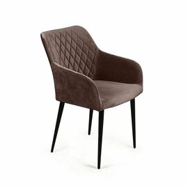 Стул с подлокотниками Robert, бархат антрацит 14 | Интернет магазин мебели и декора LifeDekor