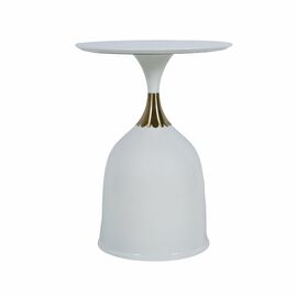 Кофейный столик Stupa диам.45см x 54см, белый, металл | Интернет магазин мебели и декора LifeDekor