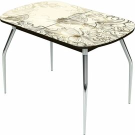 Стол «Ривьера» мини 90x60, фотопечать текстура №33, опоры хром | Интернет магазин мебели и декора LifeDekor