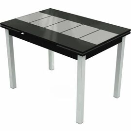 Стол «Шанхай» Каре 110x74см, черно-белый, хром | Интернет магазин мебели и декора LifeDekor