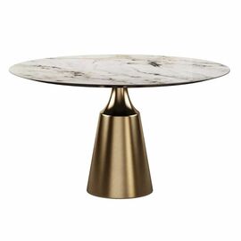 Стол круглый Lucas 120, керамика глянцевая, белая | Интернет магазин мебели и декора LifeDekor