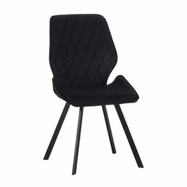 Стул Liam c поворотно-возвратным механизмом, графит велюр/черный | Интернет магазин мебели и декора LifeDekor