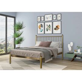 Кровать АРЗУ (140х200/металлическое основание) Бронзовый металлик | Интернет магазин мебели и декора LifeDekor