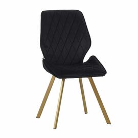 Стул Liam c поворотно-возвратным механизмом, графит велюр/матовое золото | Интернет магазин мебели и декора LifeDekor