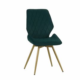 Стул Liam c поворотно-возвратным механизмом, зеленый велюр/матовое золото | Интернет магазин мебели и декора LifeDekor