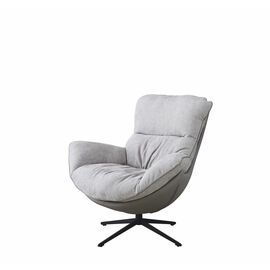 Кресло HUG светло-серый, экокожа, шенилл | Интернет магазин мебели и декора LifeDekor