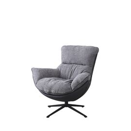 Кресло HUG тёмно-серый, экокожа, шенилл | Интернет магазин мебели и декора LifeDekor