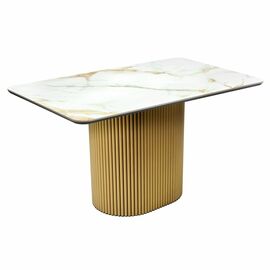 Стол Festa 140x85x77см, керамогранит Calacatte gold мрамор | Интернет магазин мебели и декора LifeDekor
