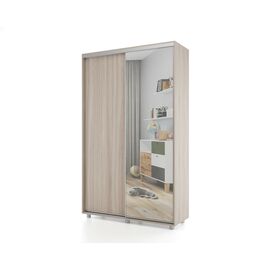 Шкаф-купе PRIME, 120х45х230 Шимо светлый с зеркалом | Интернет магазин мебели и декора LifeDekor